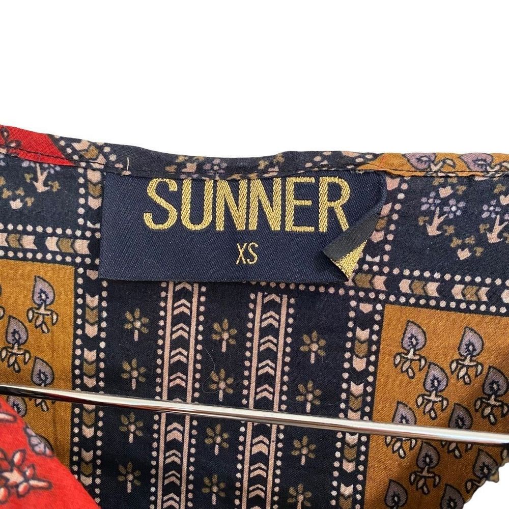Anthropologie Sunner Blouse XS Boho Peasant 100% Cotton Festival Work Summer - Picture 3 of 8